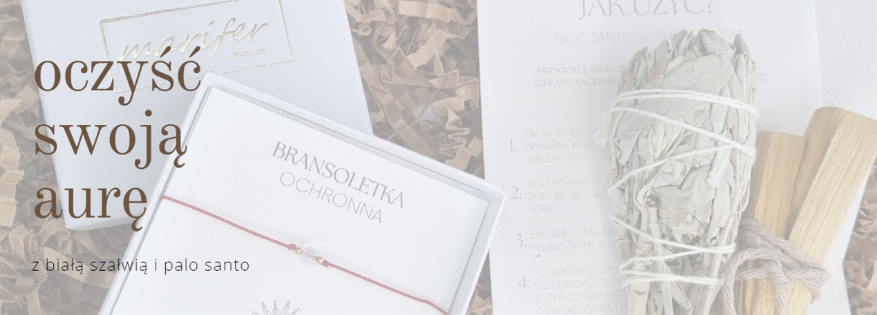 Zestaw biała szałwia i palo santo z bransoletką ochronną